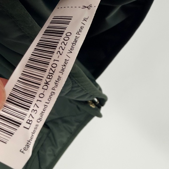 Quince Featherless Quilted Puffer Long Jacket Verdant Pine XL NEW - Picture 5 of 6